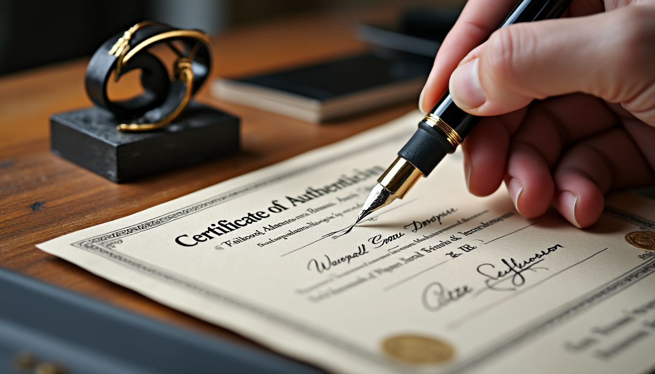 découvrez comment rédiger un certificat d'authenticité d'œuvre d'art : étapes clés, mentions obligatoires et conseils pour garantir la valeur et la légitimité de vos créations artistiques.