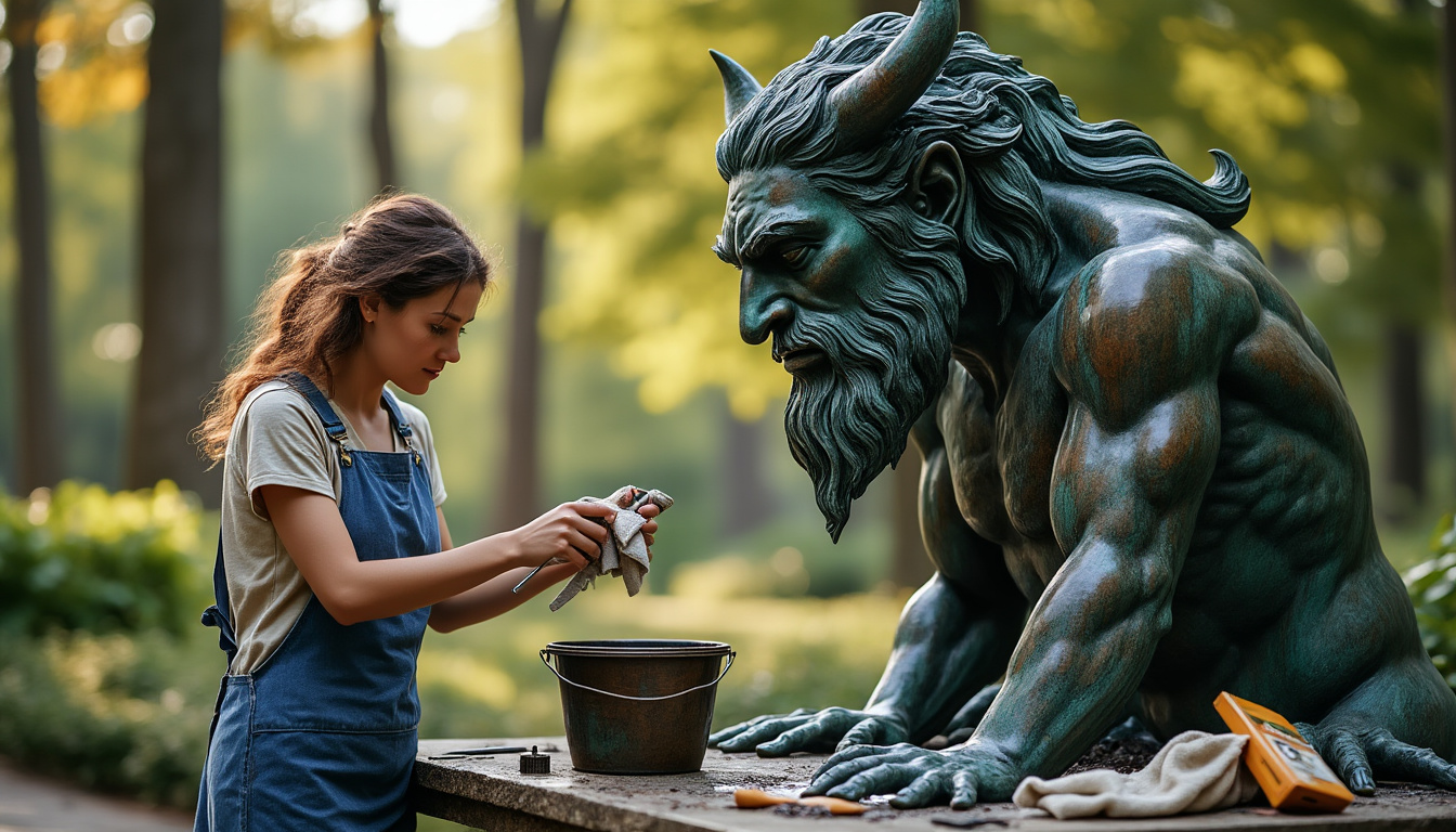 Comment nettoyer une statue en bronze
