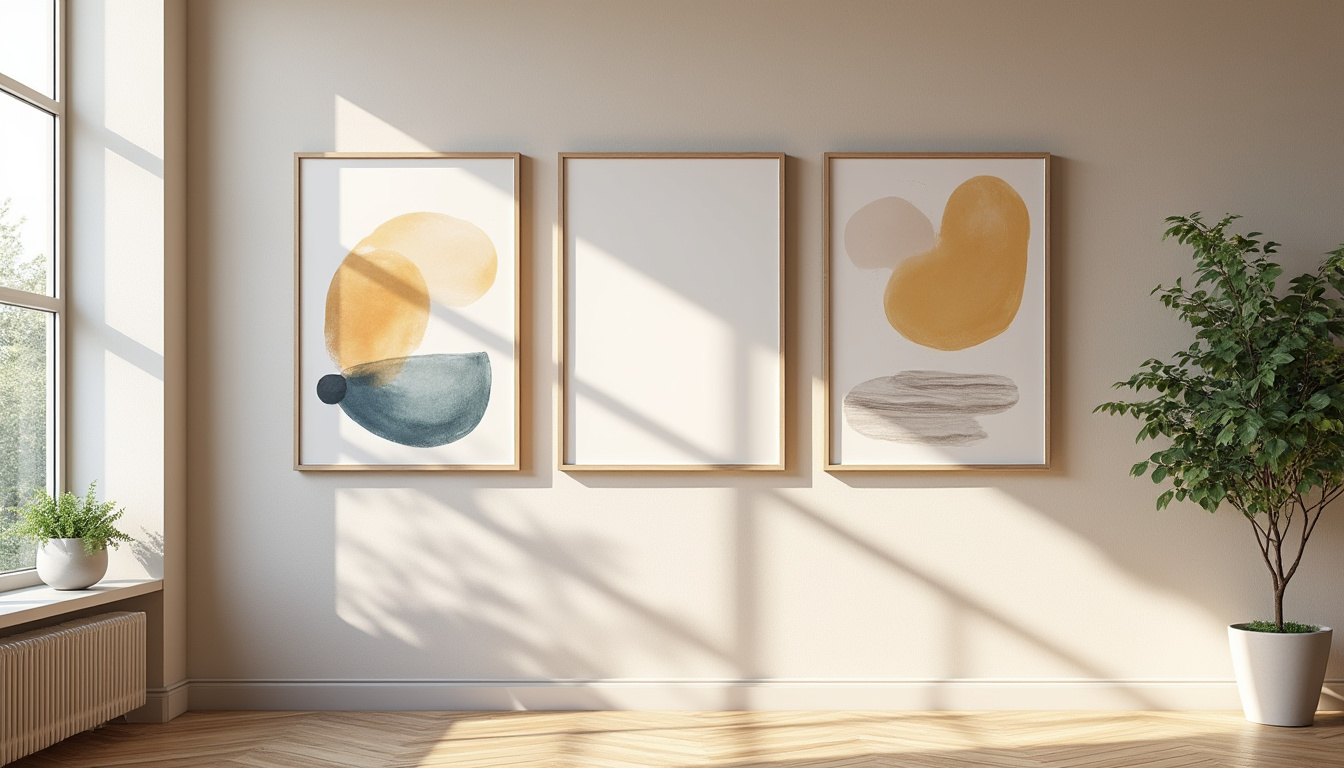 Comment disposer 3 tableaux sur un mur