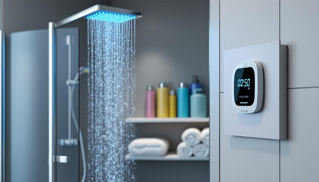 Minuteur De Douche Intelligent LOWENERGIE - Mesure Eau, Température, Débit - Aide à économiser (Auto-alimenté)