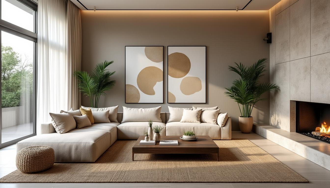 découvrez comment créer une ambiance chaleureuse et élégante dans votre salon avec une palette beige et marron chocolat, alliant confort et style.