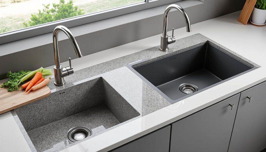 découvrez les avantages et inconvénients des éviers en granit et en résine pour choisir celui qui convient le mieux à votre cuisine.