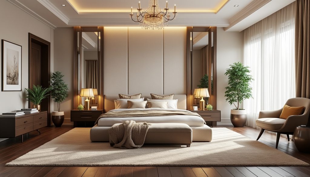 découvrez nos conseils pour aménager une chambre avec un parquet marron foncé et créer un style élégant, alliant harmonie des couleurs, choix des meubles et décoration raffinée.